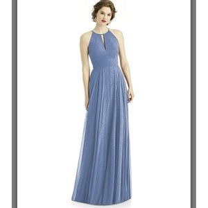 Dessy Group Larkspur Silver Bridesmaid Dress